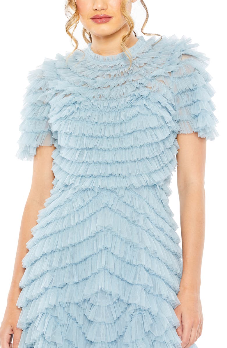 Mac Duggal High Neck Ruffle Gown, Alternate, color, 