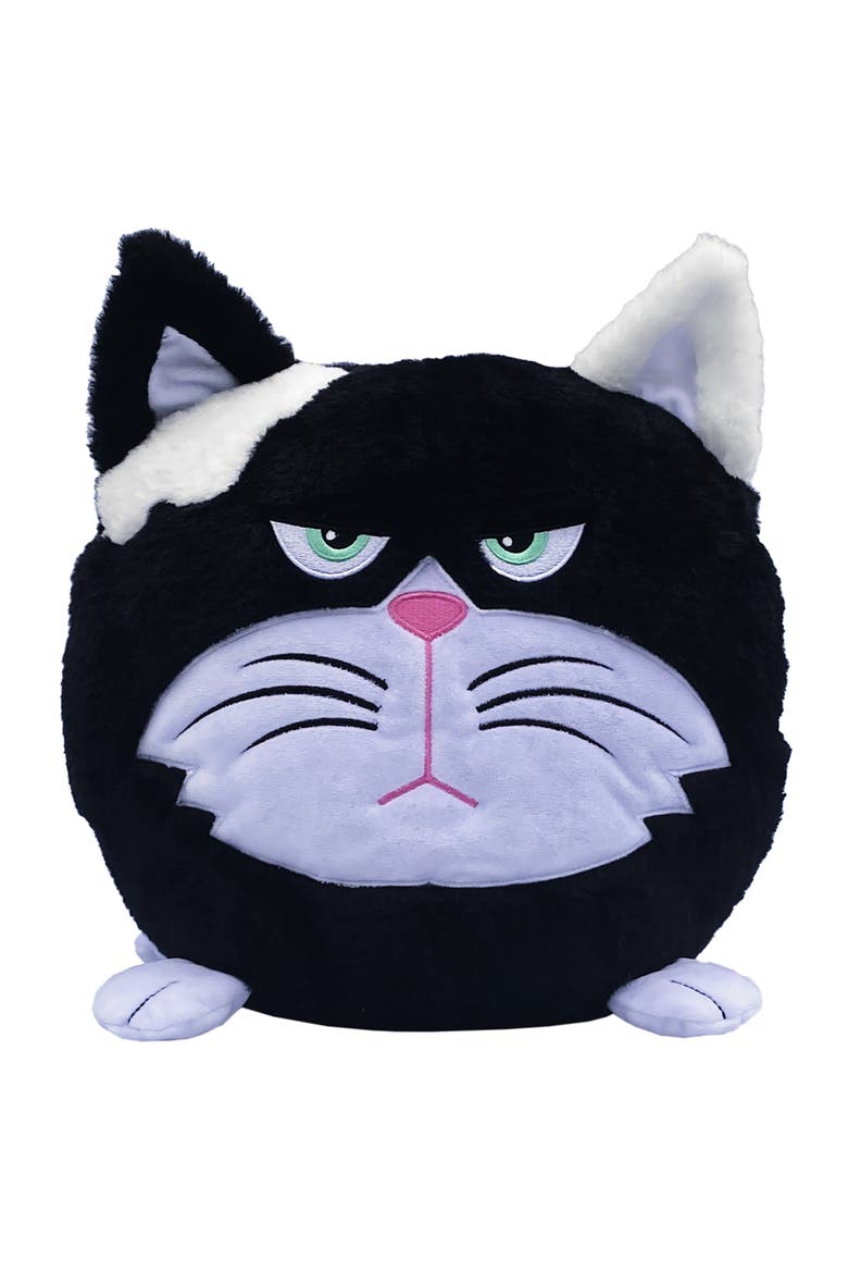 Bella Black Cat 12 Inch Animal Plush, Squeeze Tummy For Sounds, Main, color, Multicolored