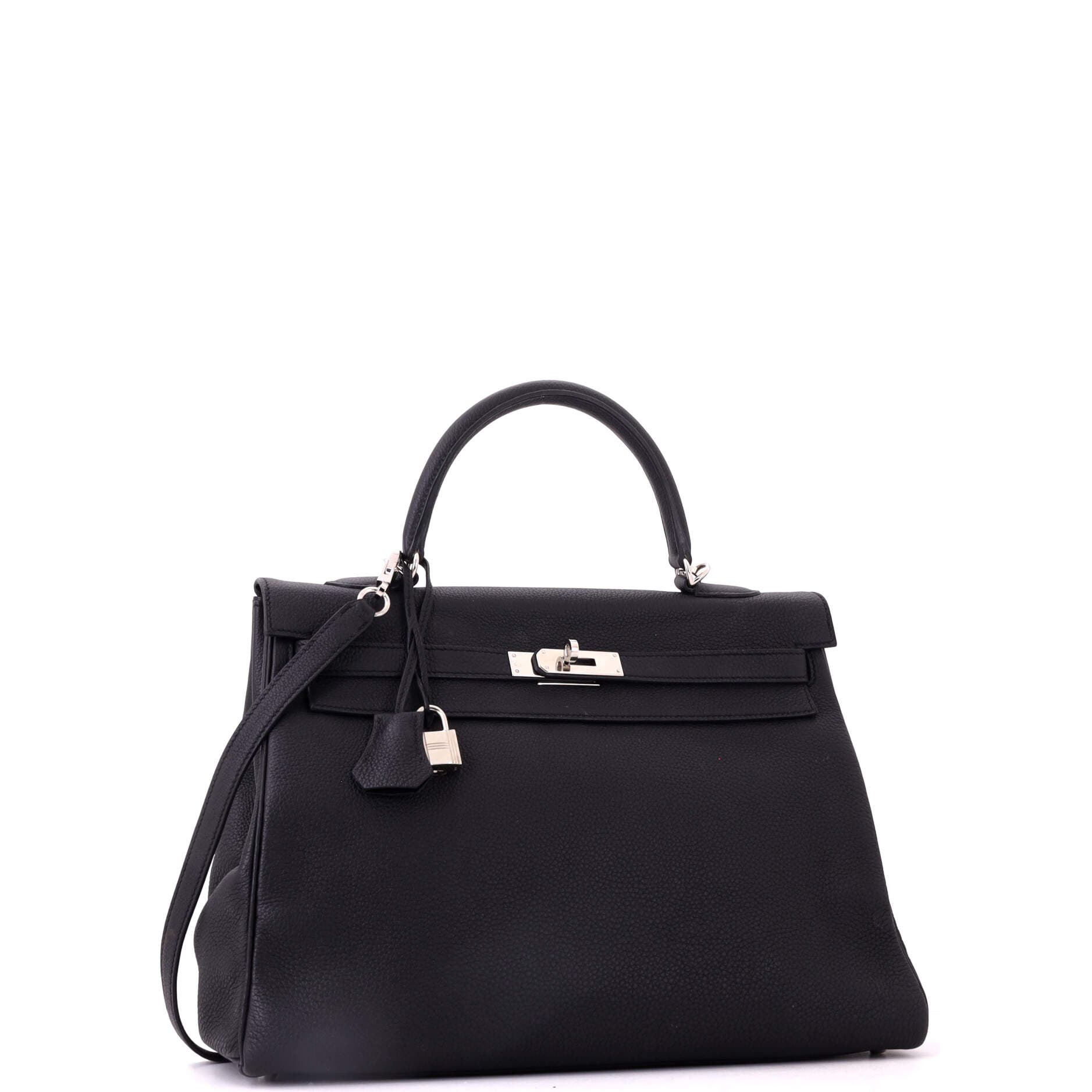 Kelly Handbag Black Togo with Palladium Hardware 35, Alternate, color, Black