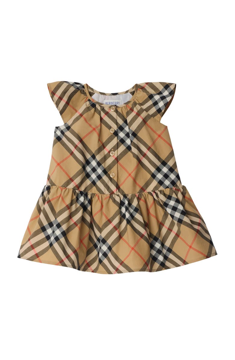 Burberry Girls' Check Cotton Dress, Main, color,