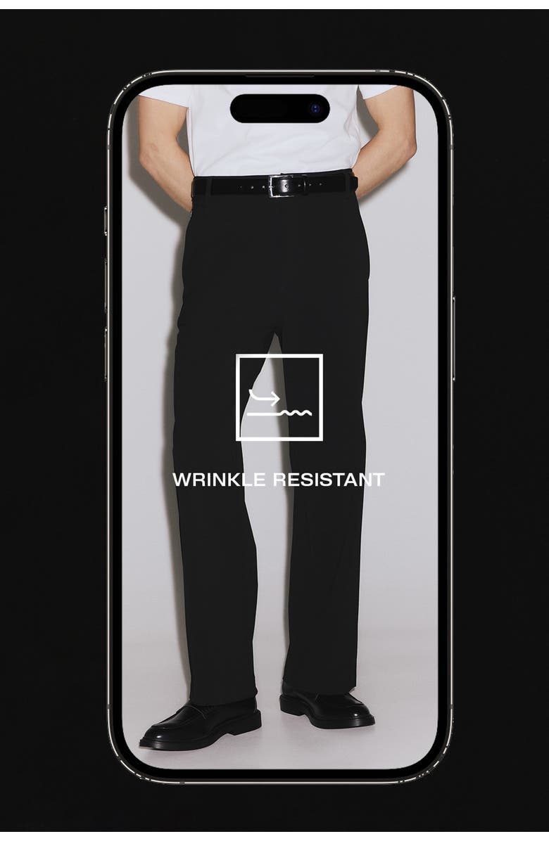 H&M Loose-fit four-way stretch chinos, Alternate, color, Black