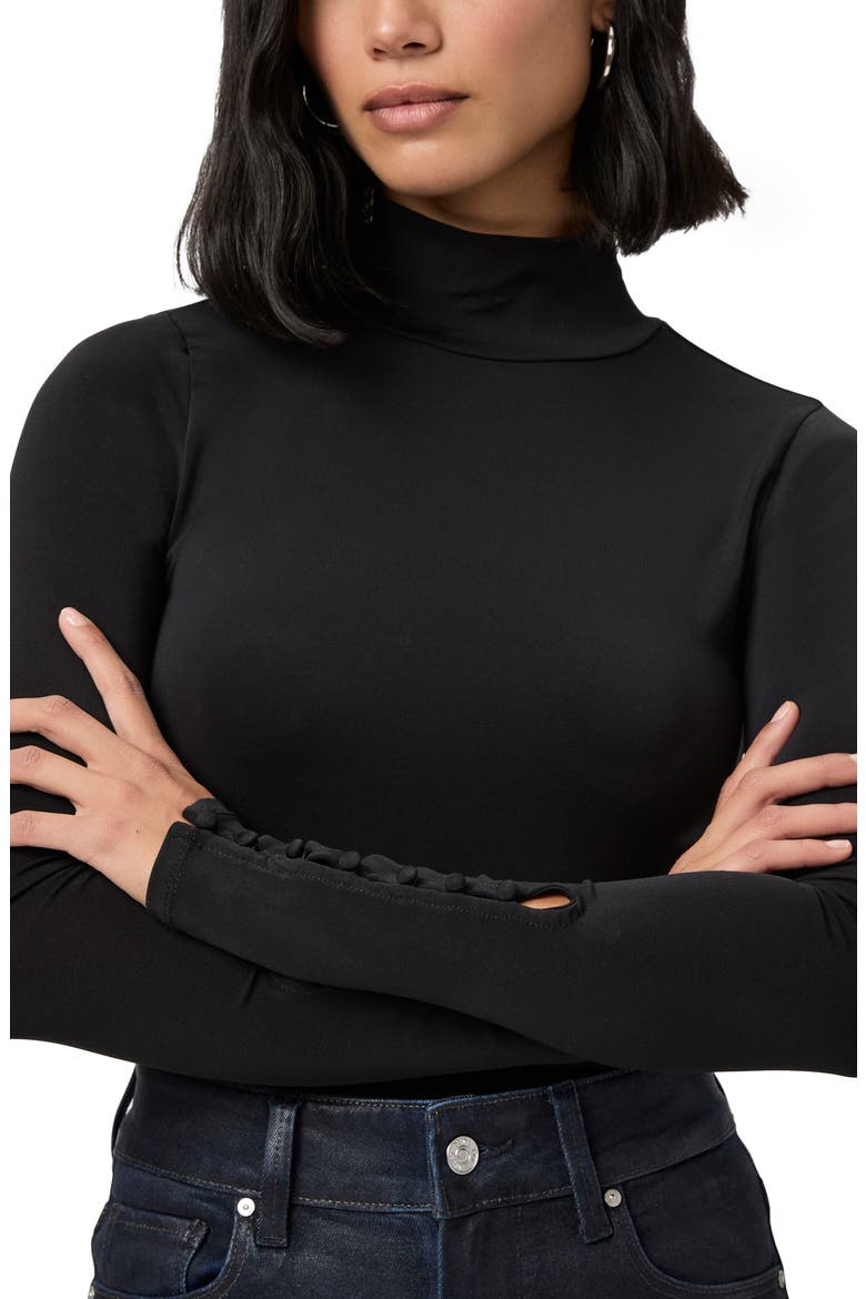 Ciri Mock Neck Long Sleeve Top, Alternate, color, BLACK