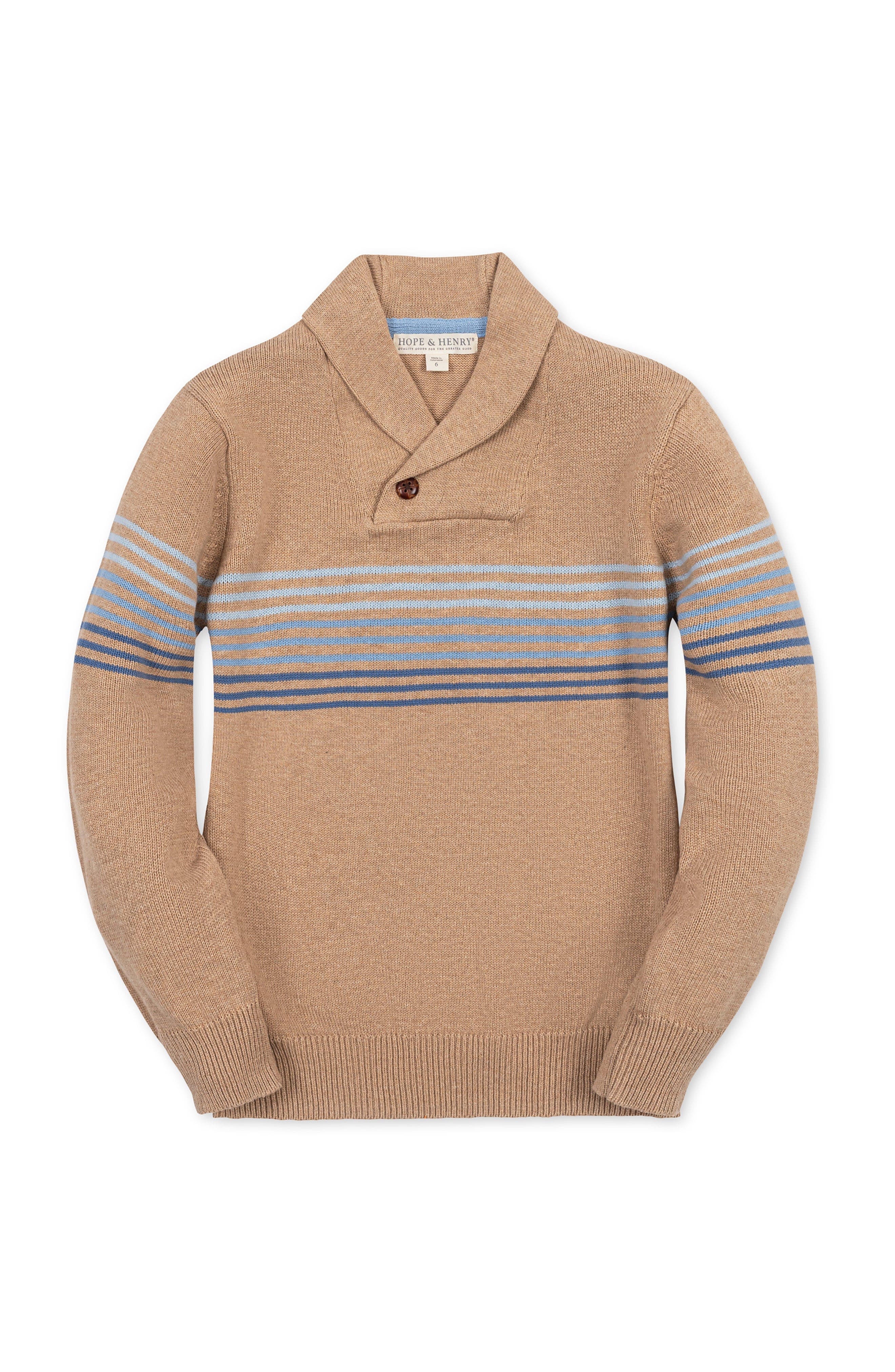 selected Camel Heather Stripe