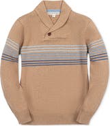 Hope & Henry Kids' Organic Shawl Collar Stripe Sweater