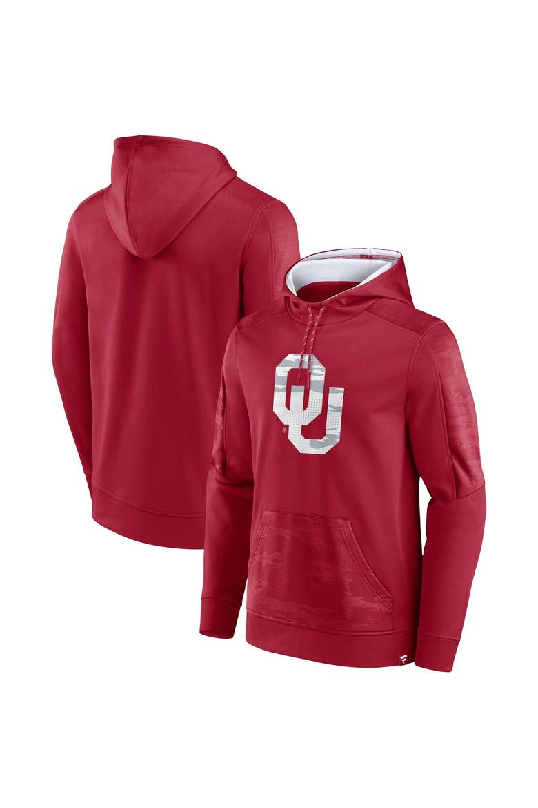 Men's Fanatics Branded Crimson Oklahoma Sooners On The Ball Pullover Hoodie, Main, color, Crimson