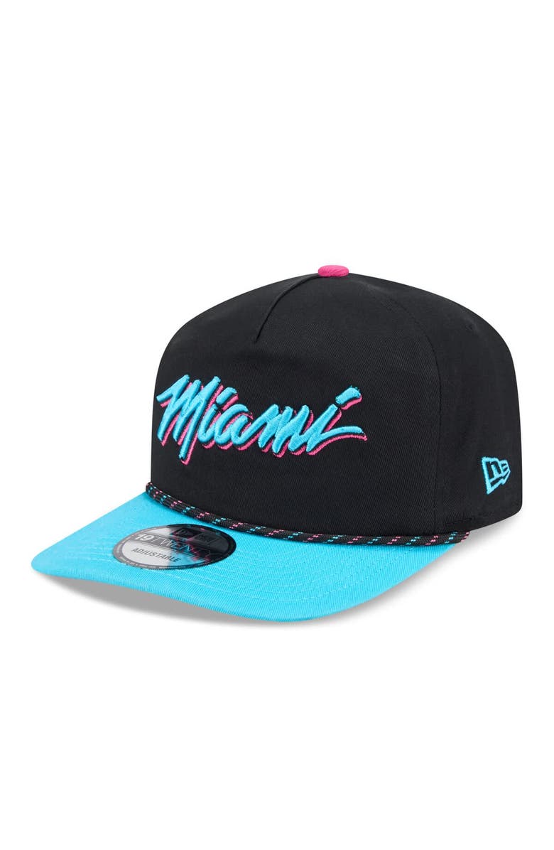 New Era Men's New Era Black/Turquoise Miami Heat 2025/26 City Edition 19TWENTY Adjustable Hat, Alternate, color, Black