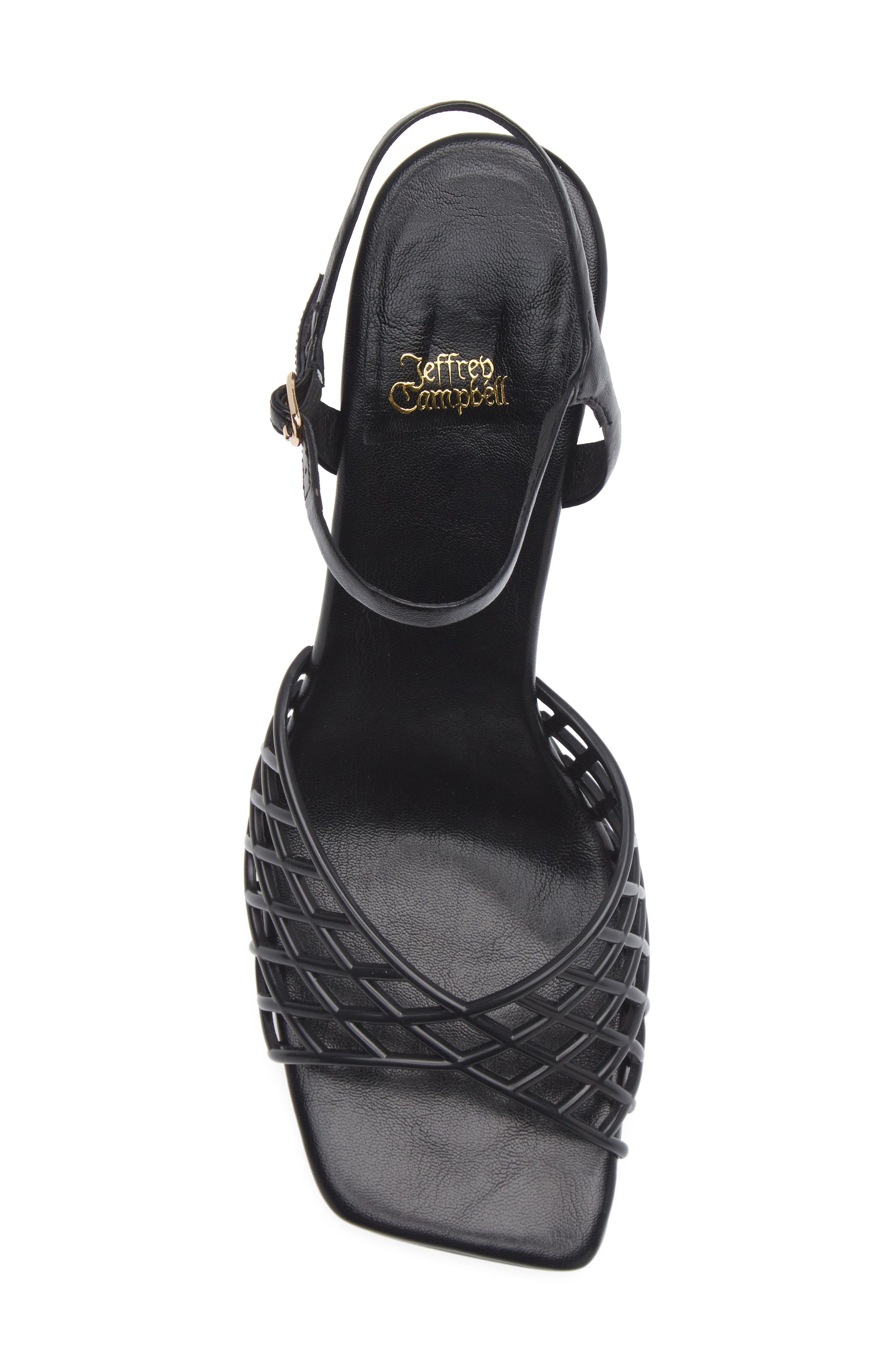 Jeffrey Campbell Bop-It Wedge Sandal, Alternate, color, Black
