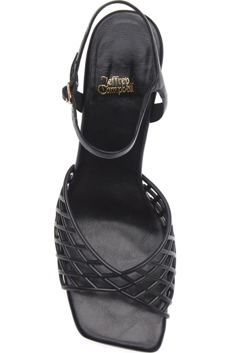 Jeffrey Campbell Bop-It Wedge Sandal, Alternate, color, Black