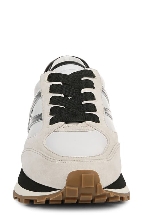 Shop Veronica Beard Valentina Slip-on Sneaker In White/silver/black