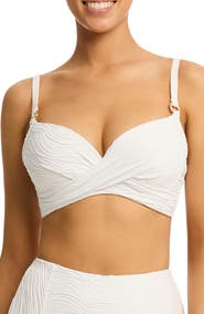 Sea Level De Soleil Cross Front D- & DD-Cup Molded Underwire Bikini Top