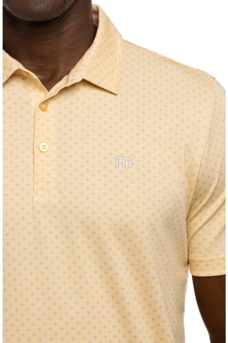 Bamboo Calm Foulard Print Polo, Alternate, color, HEATHER GOLDEN CREAM