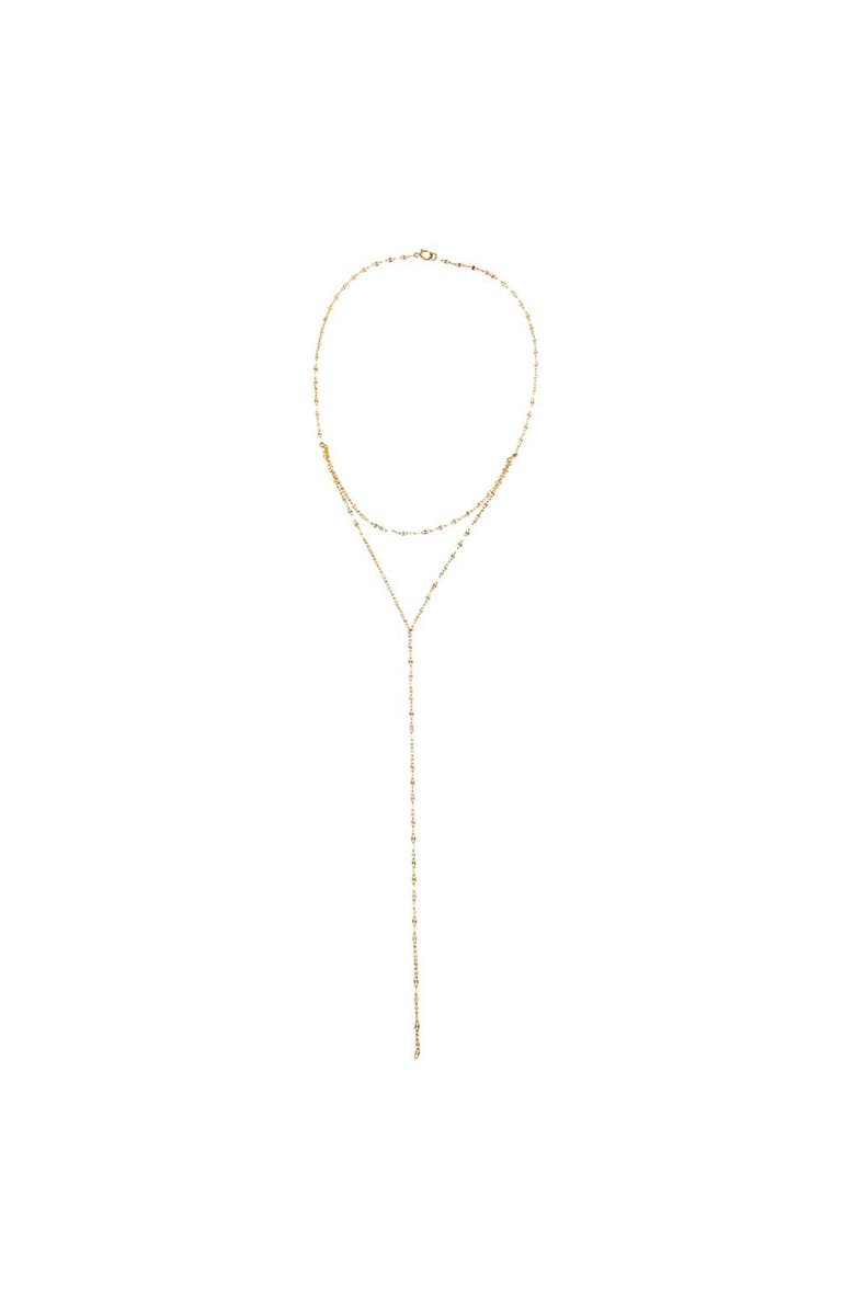 BY ADINA EDEN 2 In 1 Mariner Chain Lariat Necklace 14K, Alternate, color, 