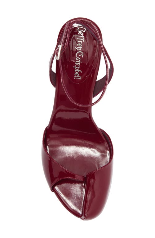 Jeffrey Campbell Fontaine Ankle Strap Sandal In Burgundy