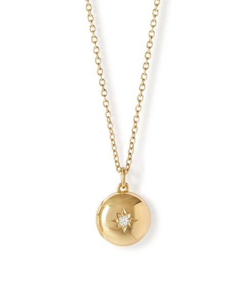 Gold Biography Mini Gold Locket Necklace