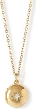 Astley Clarke Gold Biography Mini Gold Locket Necklace
