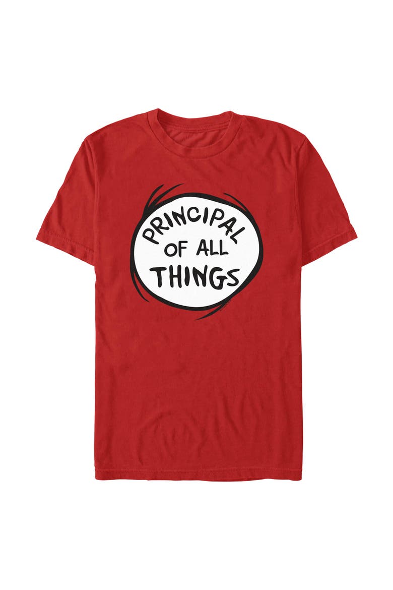 Men's Dr. Seuss Principal of All Things  Graphic T-Shirt, Main, color, Red