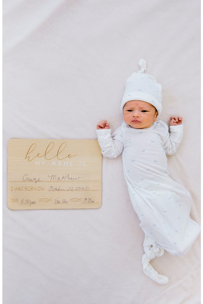 Wooden Birth Announcement Photo Prop, Alternate, color, NONE