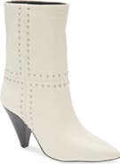 Avec Les Filles Ada Studded Pointed Toe Genuine Suede Bootie