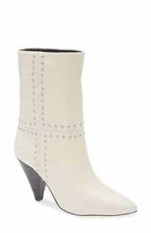 Avec Les Filles Ada Studded Pointed Toe Genuine Suede Bootie