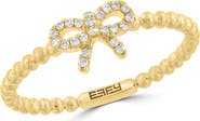 EFFY Diamond Bow Bead Shaped Ring