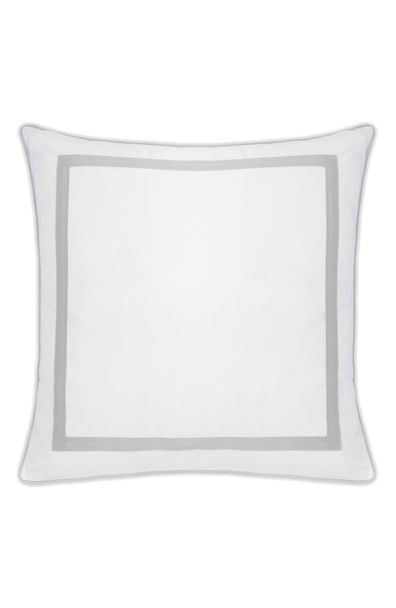 Matouk Louise 500 Thread Count Euro Sham, Main, color, Silver