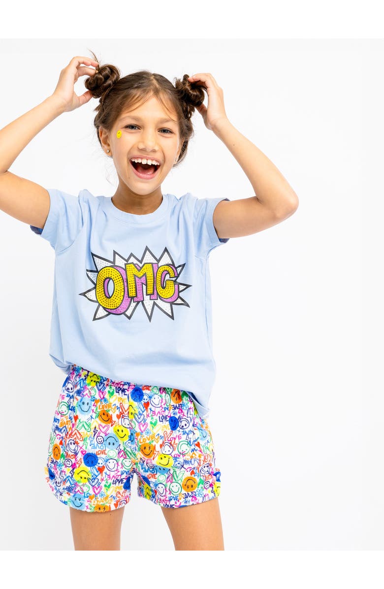 Preppy Goose OMG Graphic Short Sleeve T-Shirt, Main, color, Light Blue