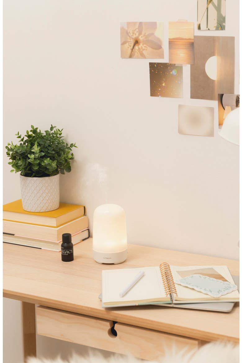 Glow Essential Oil Diffuser, Alternate, color, WHITE
