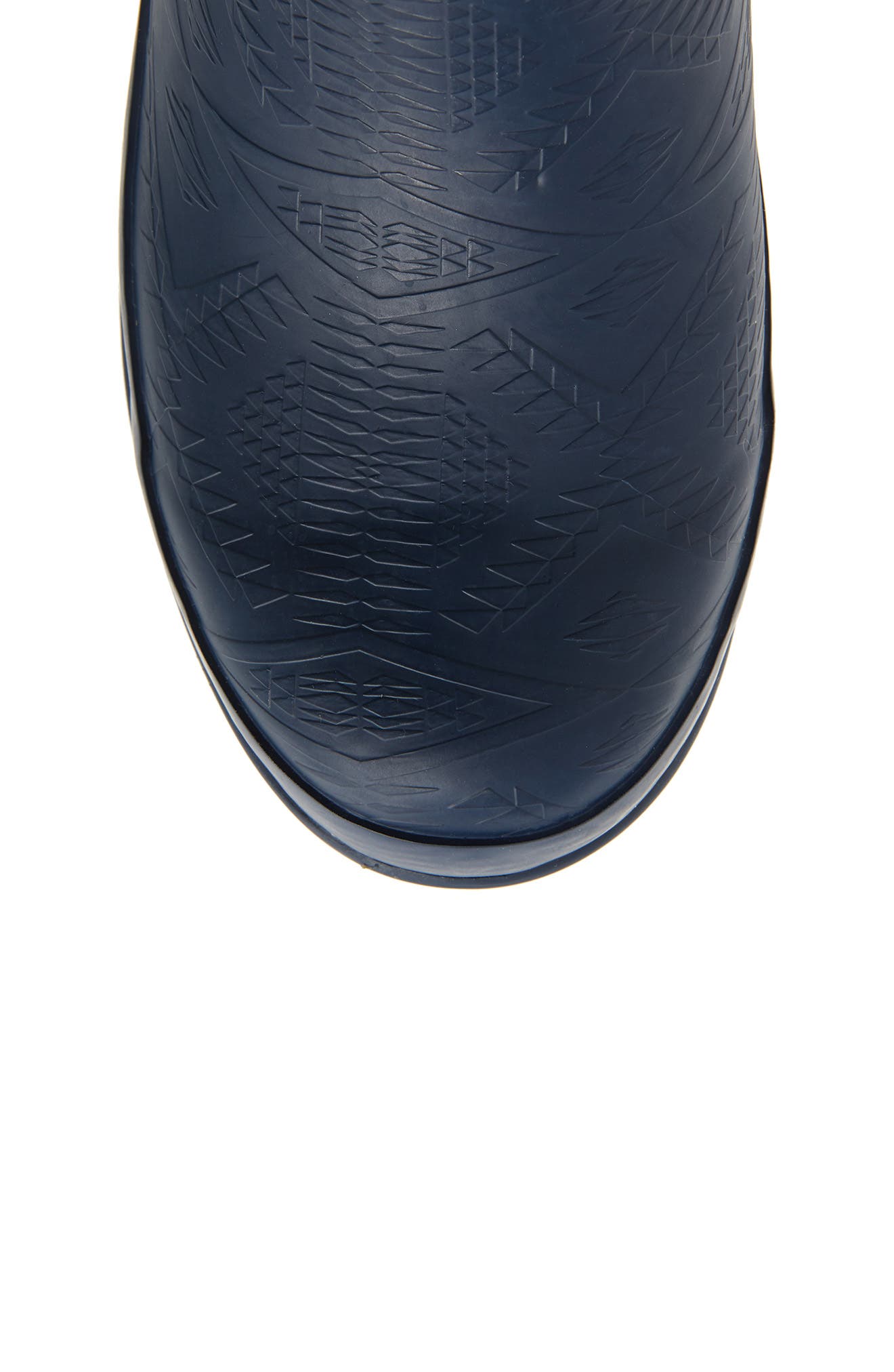 Pendleton Embossed Tall Waterproof Rain Boot, Alternate, color, Navy