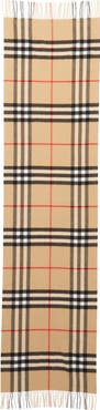 Burberry Giant Check Washed Cashmere Scarf