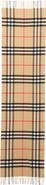 Burberry Giant Check Washed Cashmere Scarf