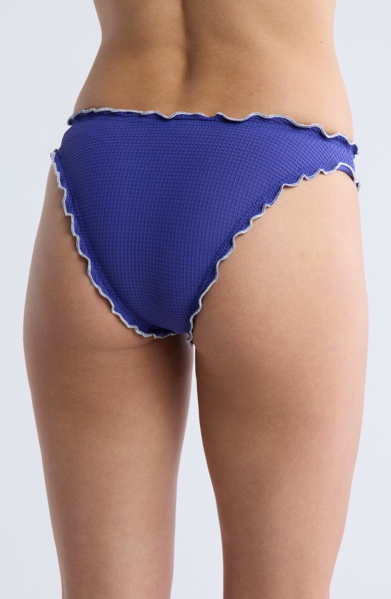 Dippin Daisys June Ruffle Bikini Bottoms, Alternate, color, Navy