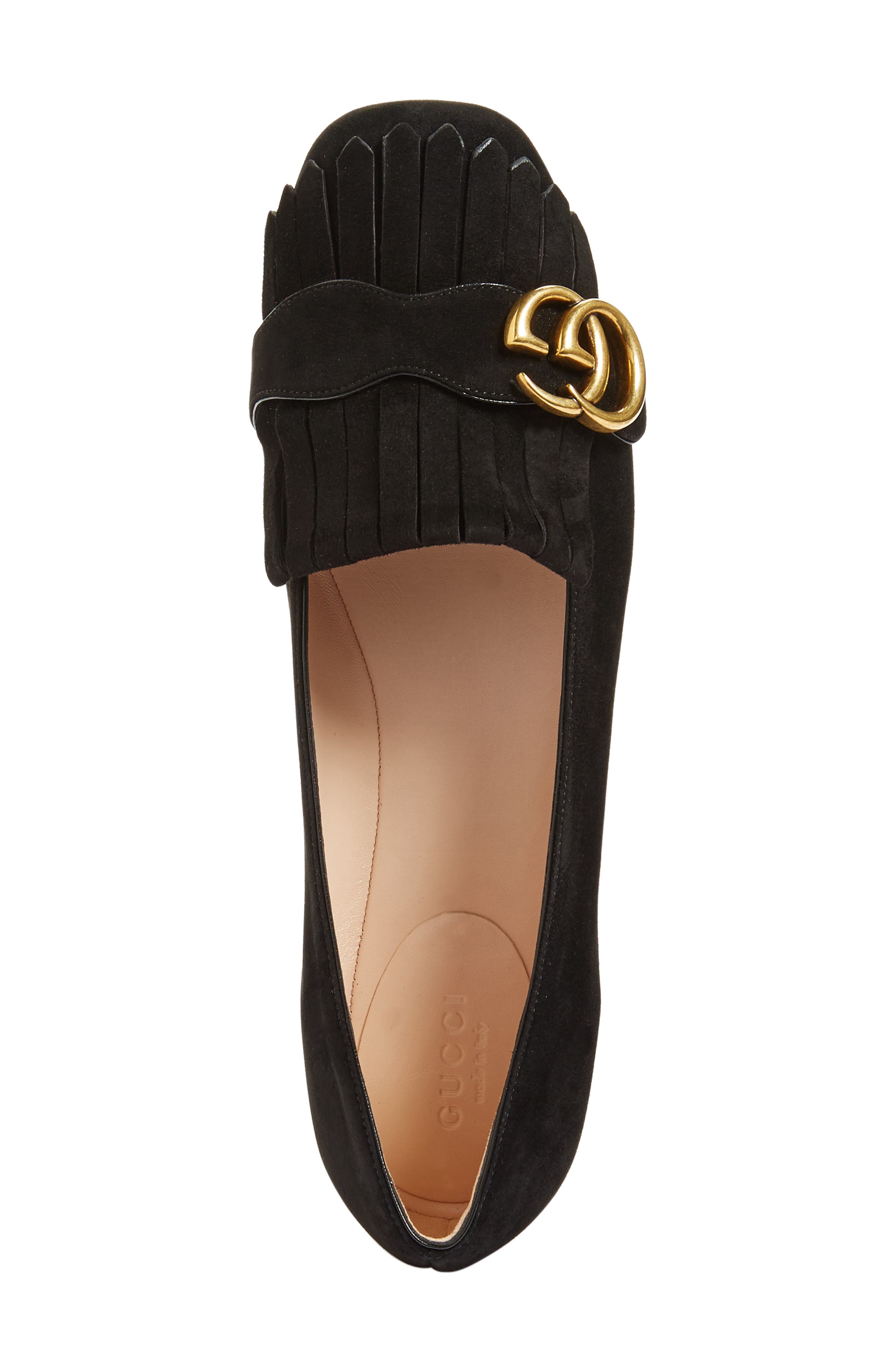 Gucci GG Marmont Fringe Flat, Alternate, color, 