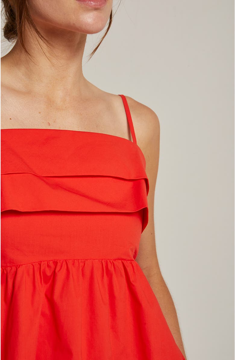 CRESCENT Pleated Babydoll Camisole Top, Alternate, color, Poppy