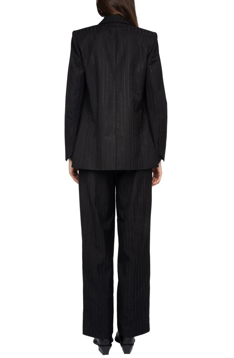 Zadig & Voltaire Valse Metallic Stripe Jacket, Alternate, color, Black