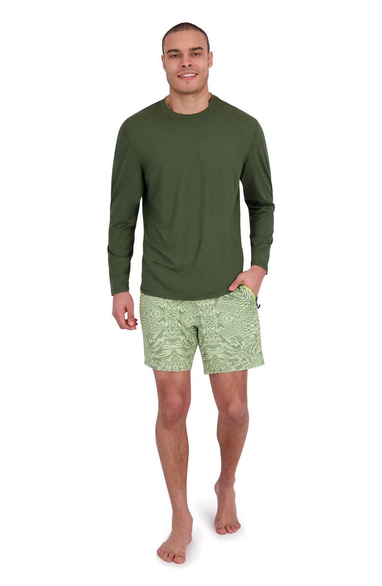 Spyder Long Sleeve Rashguard, Alternate, color, Kombu Green