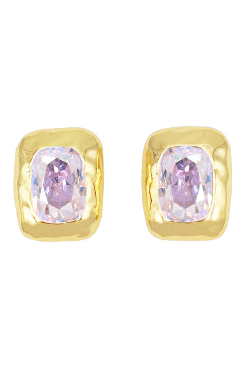 Giovana Crystal Stud Earrings, Main, color, PINK