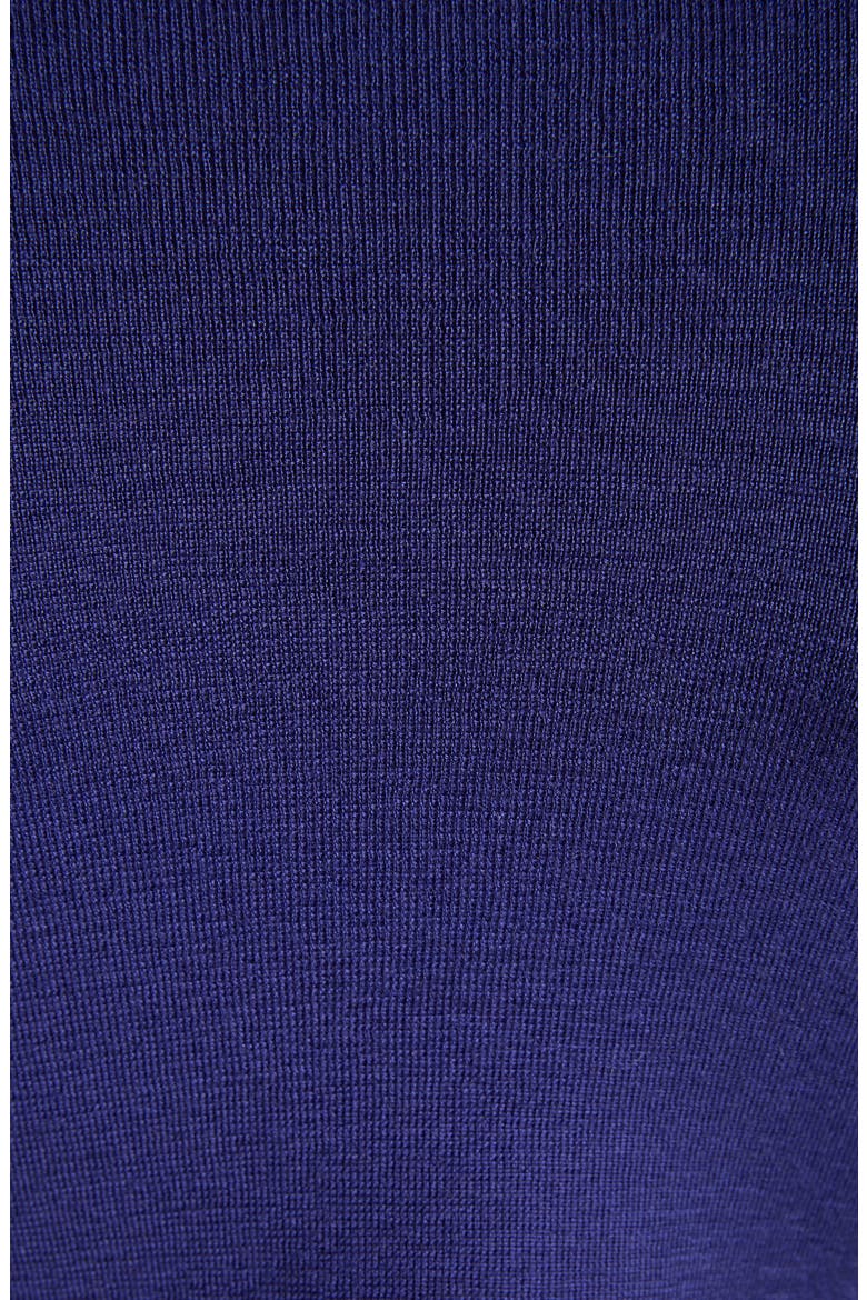 Fitted Long Sleeve Cashmere Crop Sweater, Alternate, color, QUARZ BLUE