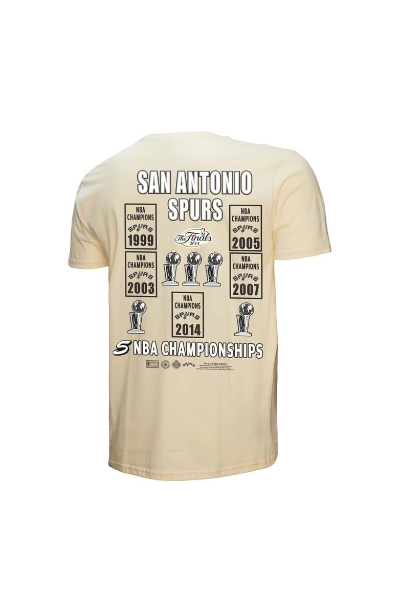 Mitchell & Ness Men's Mitchell & Ness Cream San Antonio Spurs Hardwood Classics Champions Vintage T-Shirt, Alternate, color,