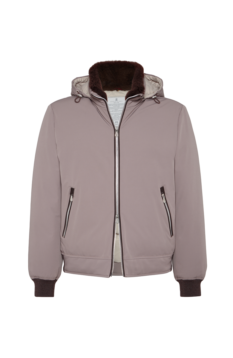 Brunello Cucinelli Nylon down jacket, Main, color, Dove Grey