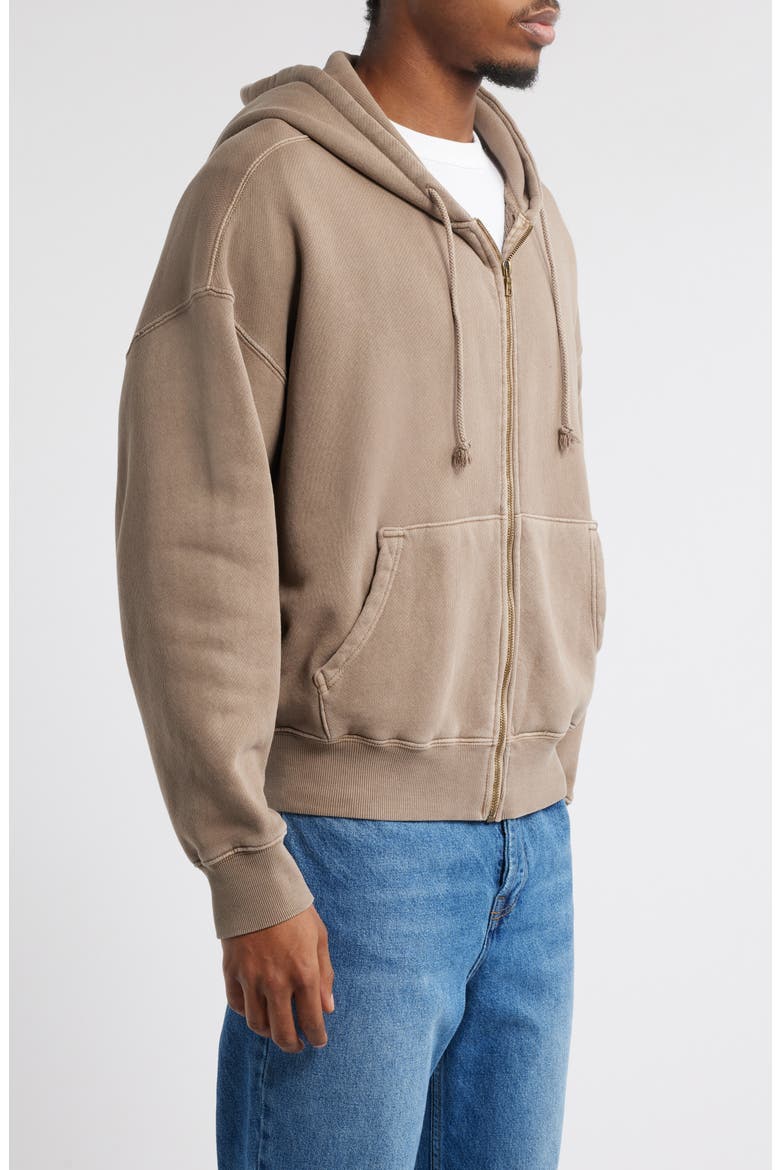 Core Oversize Terry Full Zip Hoodie, Alternate, color, VINTAGE BROWN