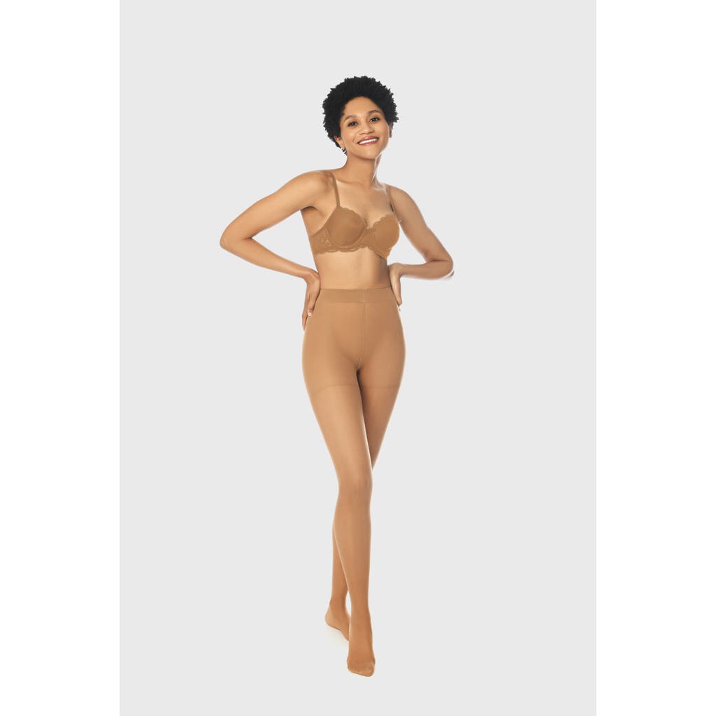 SKYTIGHTS JetSet 40 Denier Sheer Compression Tights Nude Skin Tone and Black Shades in Nude/shade 5  product