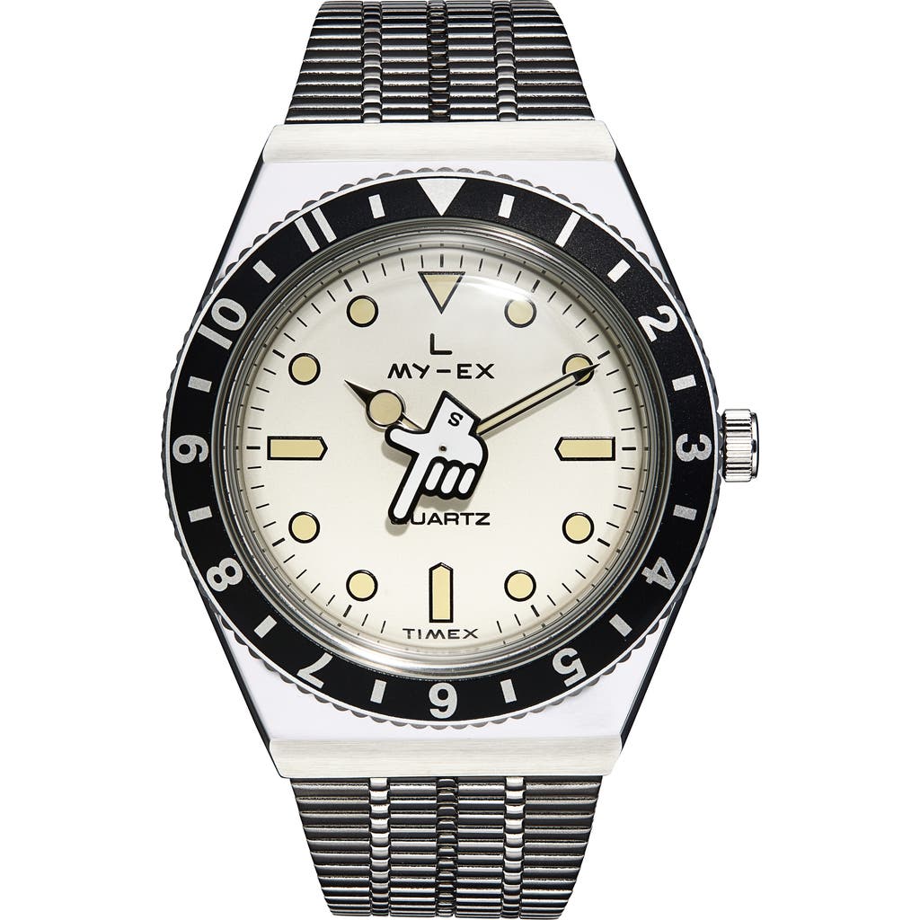 Timex ® Q Loser Bracelet Watch, 38mm In Metallic