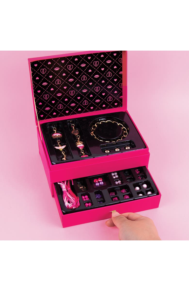 Juicy Couture Glamour Box Jewelry Kit Create 8 Unique Charm Bracelets, Alternate, color, Multicolored