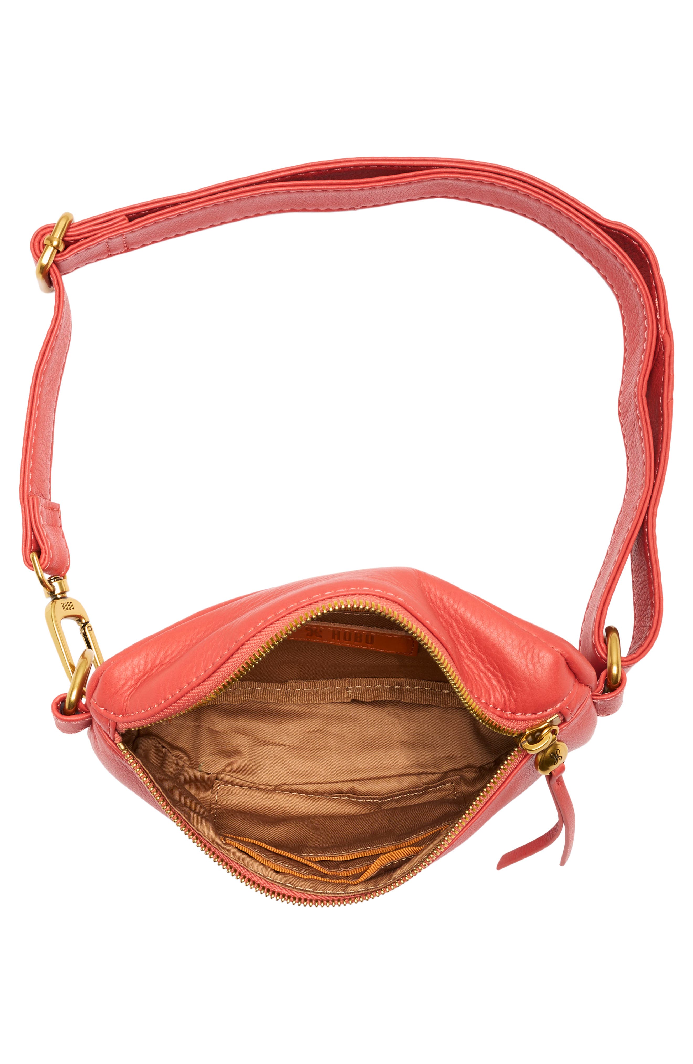 HOBO Fern Leather Belt Bag, Alternate, color, Red Clay