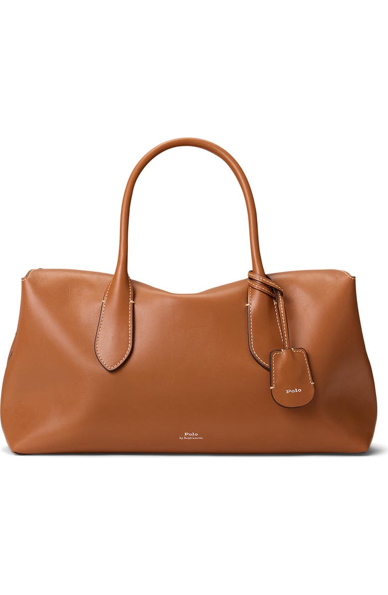 Polo Ralph Lauren Bellport Leather Satchel, Main, color, Cognac