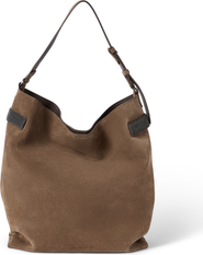 Brunello Cucinelli Suede Essence hobo bag