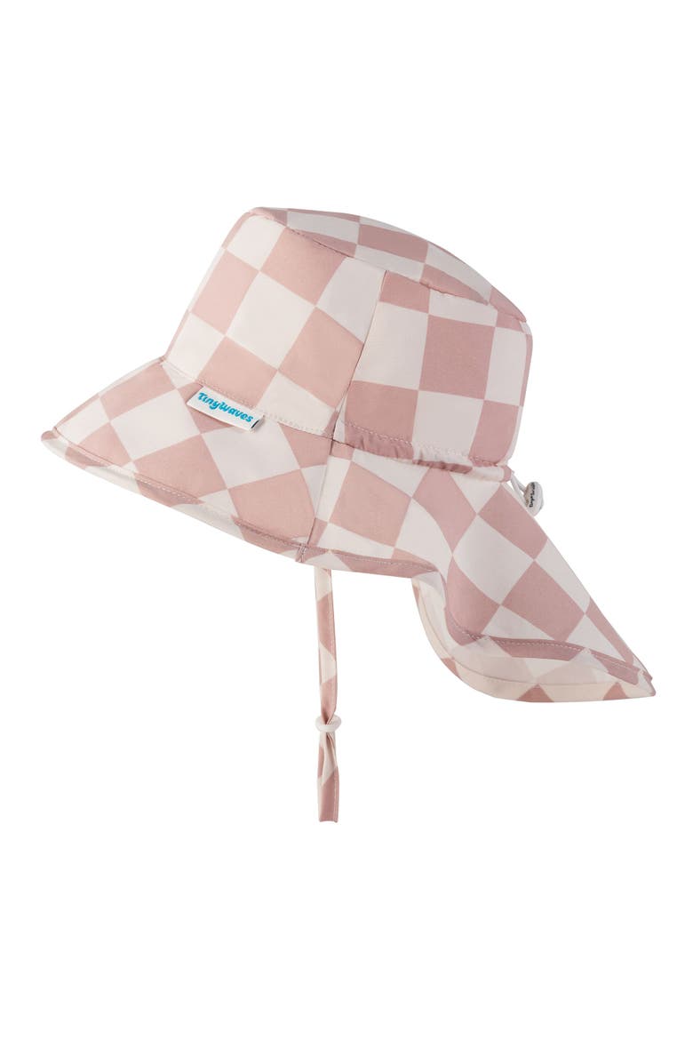 Baby UPF 50+  Sun Protection Flap Hat, Main, color, Beige Checkers