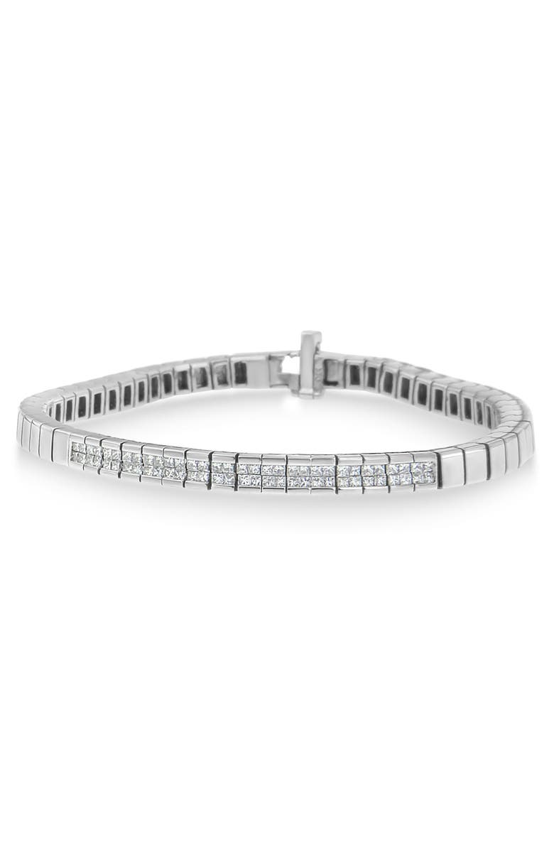 Haus of Brilliance 14K White Gold 1.00 cttw Princess Cut Diamond Bracelet, Main, color, White