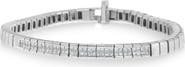 Haus of Brilliance 14K White Gold 1.00 cttw Princess Cut Diamond Bracelet