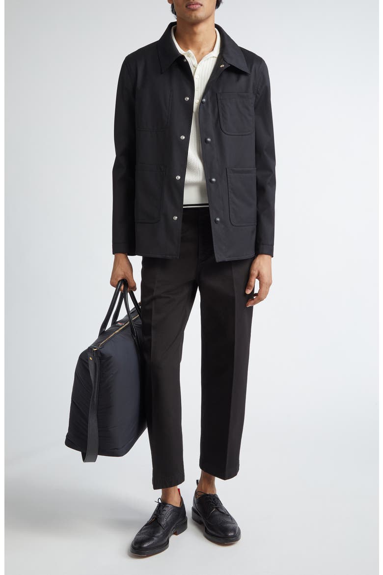 Virgin Wool Utility Jacket, Alternate, color, BLACK